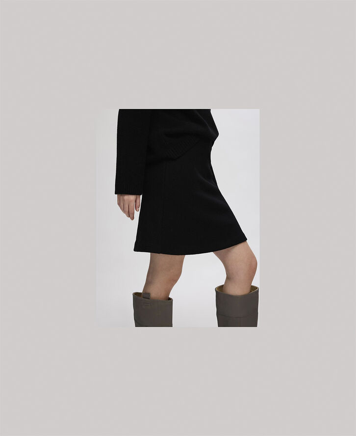 Selected Femme SLFWOON HW SHORT WOOL SKIRT Sort