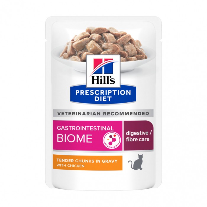 HILL'S Prescription Diet Gastrointestinal Biome en Sachet au Poulet - Pâtée pour chat