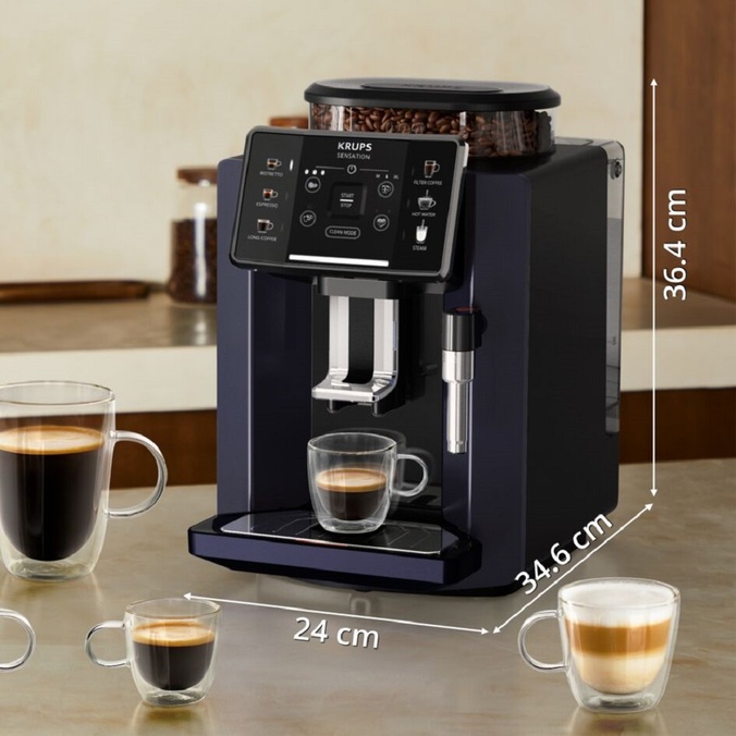 KRUPS Sensation Bleu Noir - EA910B10 - Garantie 2 ans Coloris:Bleu
