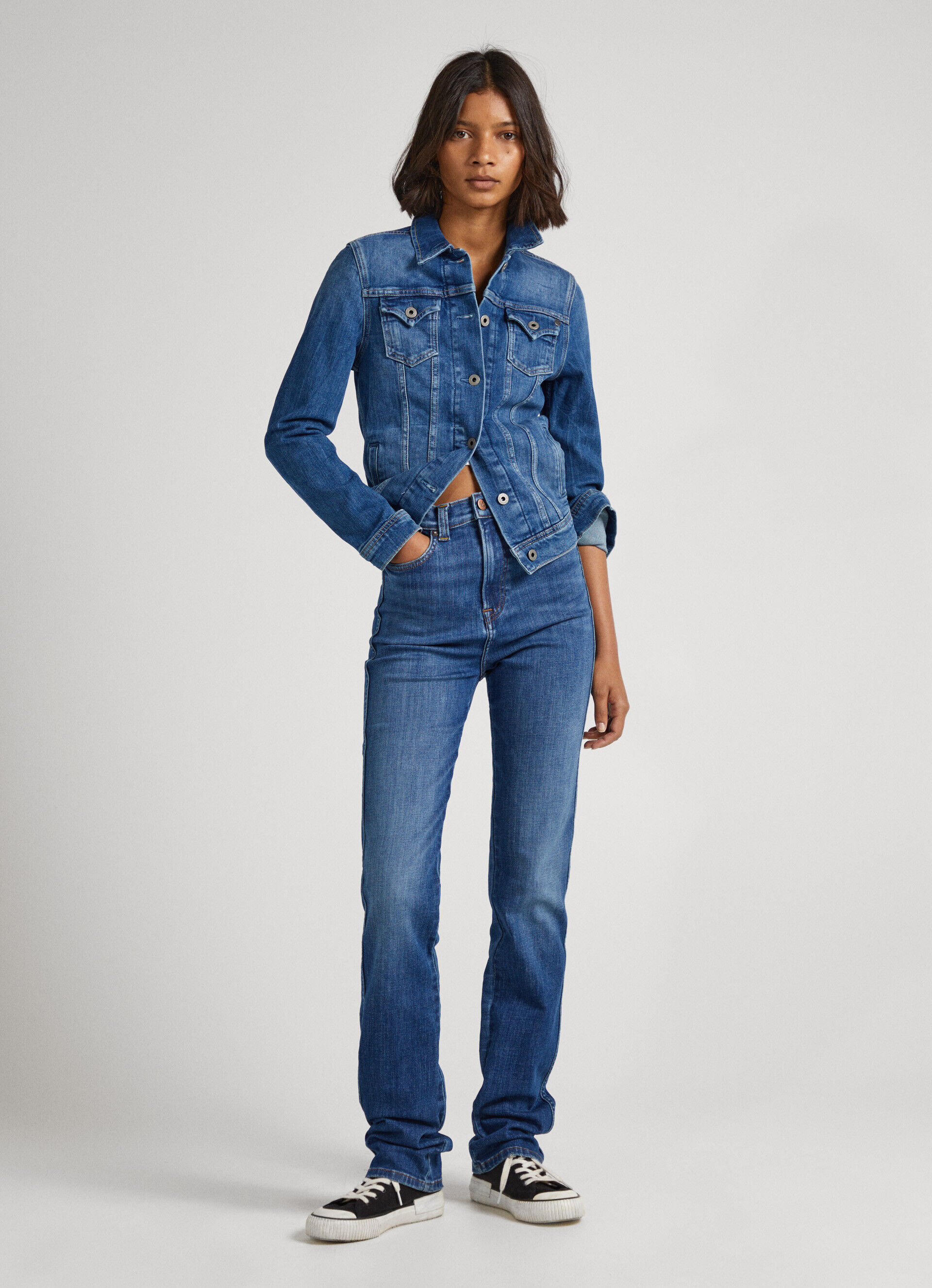 JAQUETA JEANS SLIM FIT - jeans
