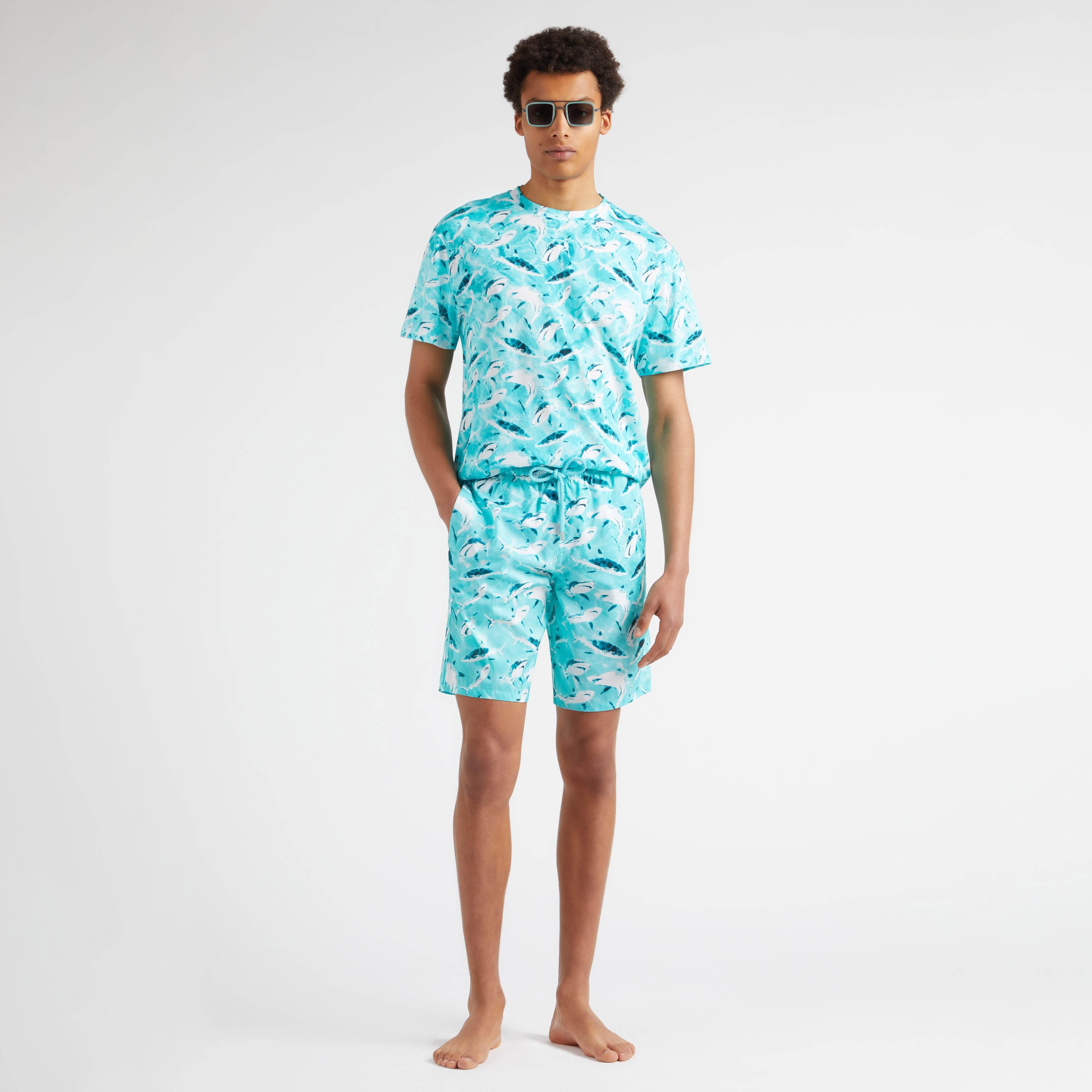 T-shirt Oversize en Coton Organique Homme Requins