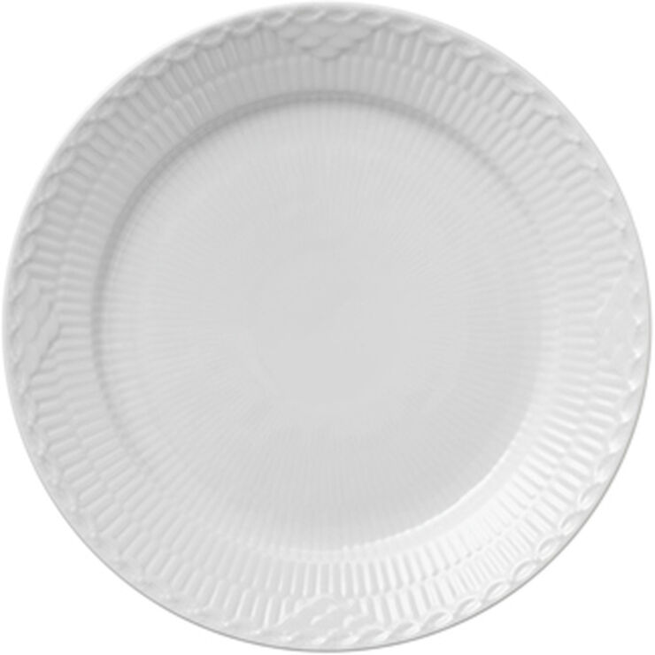 Royal Copenhagen Hvid Halvblonde 25 cm. tallerken Hvid