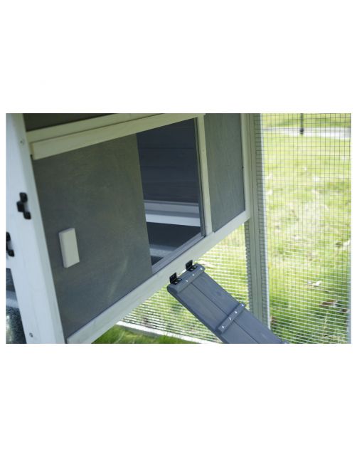 Adori Kippenhok Finn - Dierenverblijf - 211.5x105.5x136 cm Lichtgrijs Wit