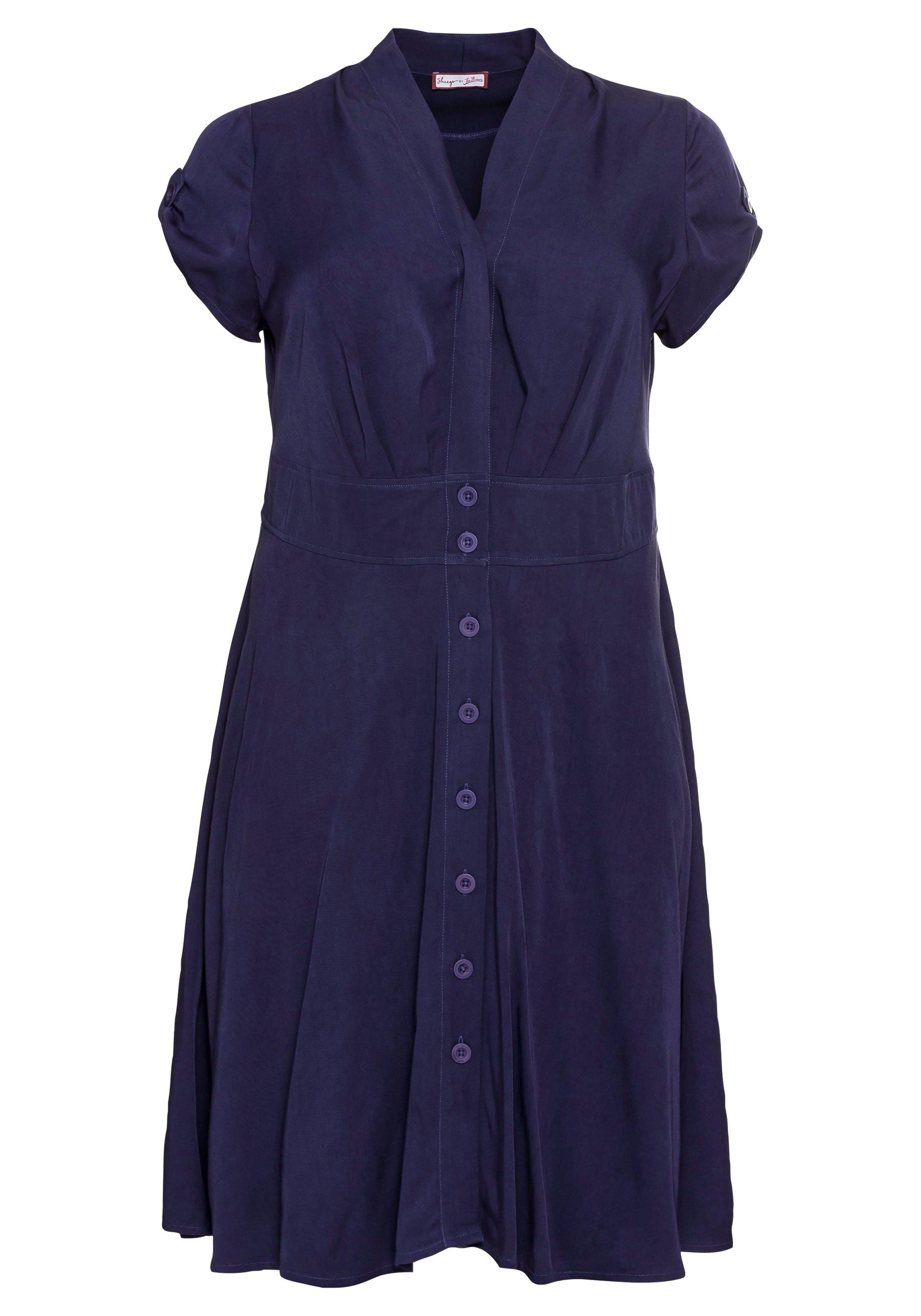 Kleid mit Knopfleiste und weitem Rock