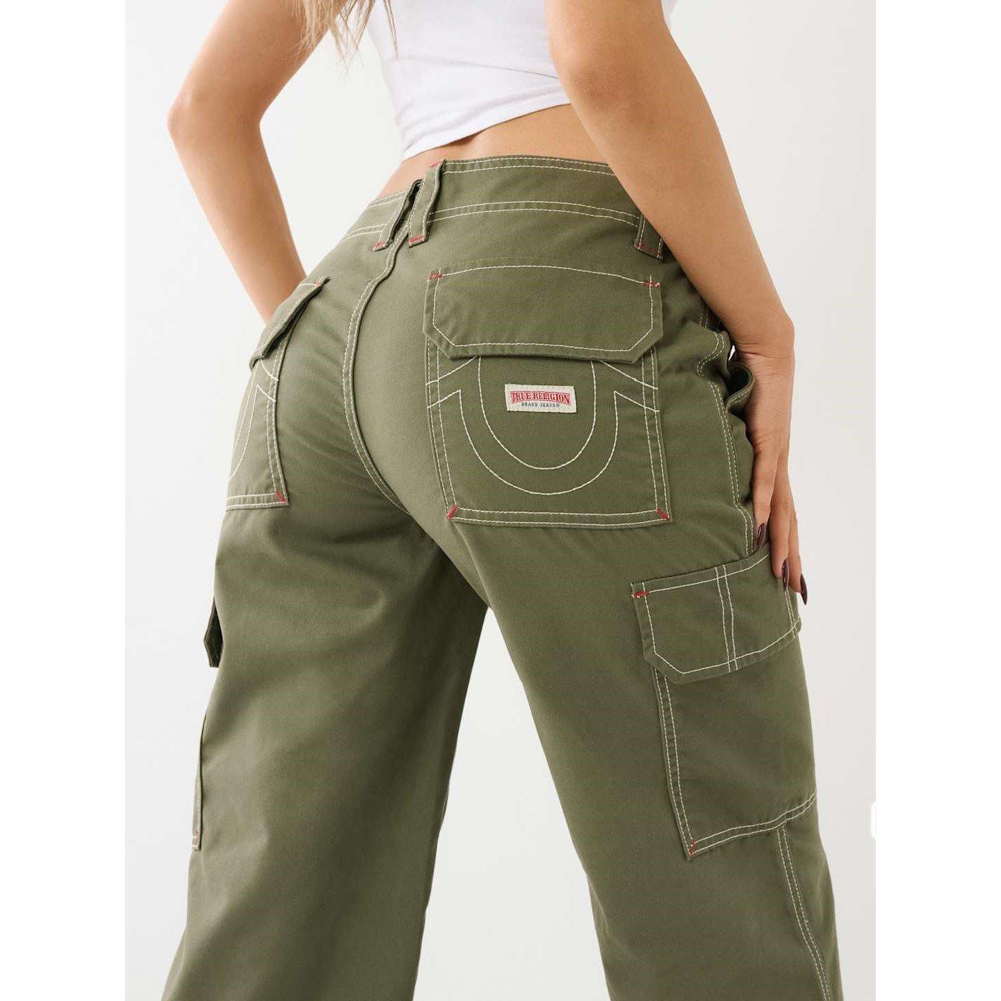 True Religion TR Military Oversized Cargo Trousers Womens