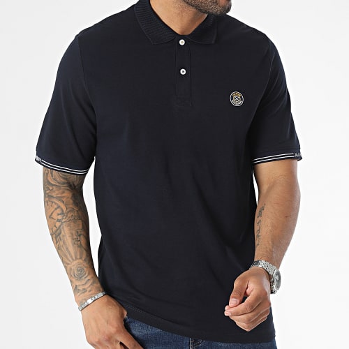 Polo Manches Courtes Rubber Bleu Marine