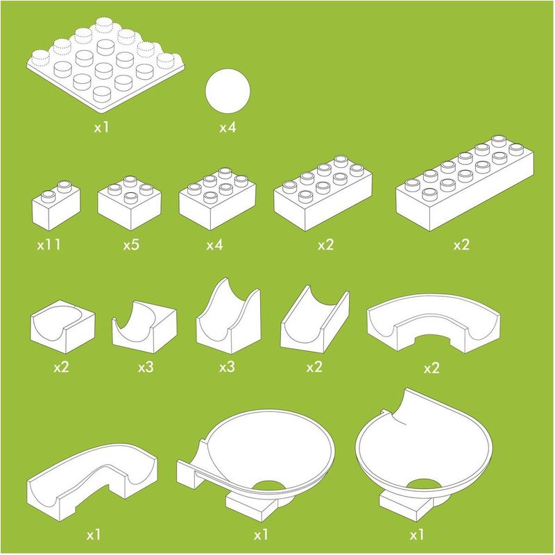 Hubelino - Knikkerbaan - Ergaenzing 2.0 - 100% Compatibel - Made in Germany