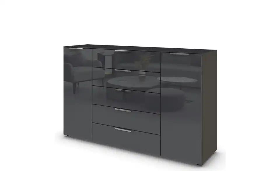 Sideboard verchromt 160 cm Basaltgrau, Graphit