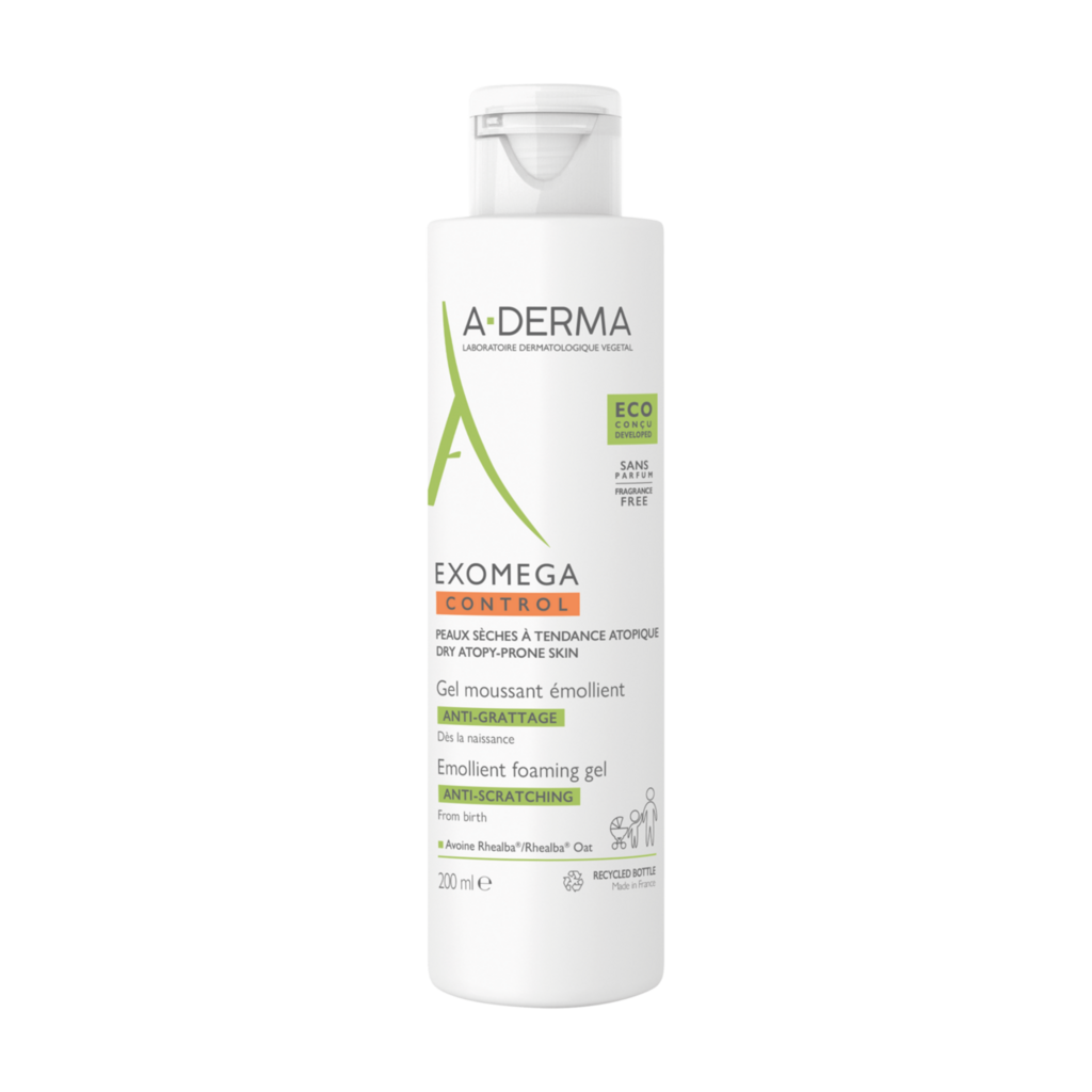 A-DERMA EXOMEGA CONTROL Reinigungsgel<br>200 ml, Flasche, Gel