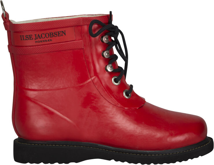 ILSE JACOBSEN Kort gummistøvle Deep red