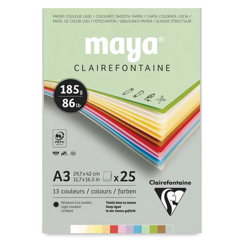 Clairefontaine MAYA farbiger Fotokarton-Block