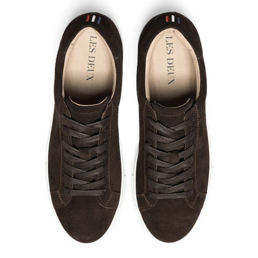 Les Deux Theodor Suede Sneakers, Coffee Brown, 44