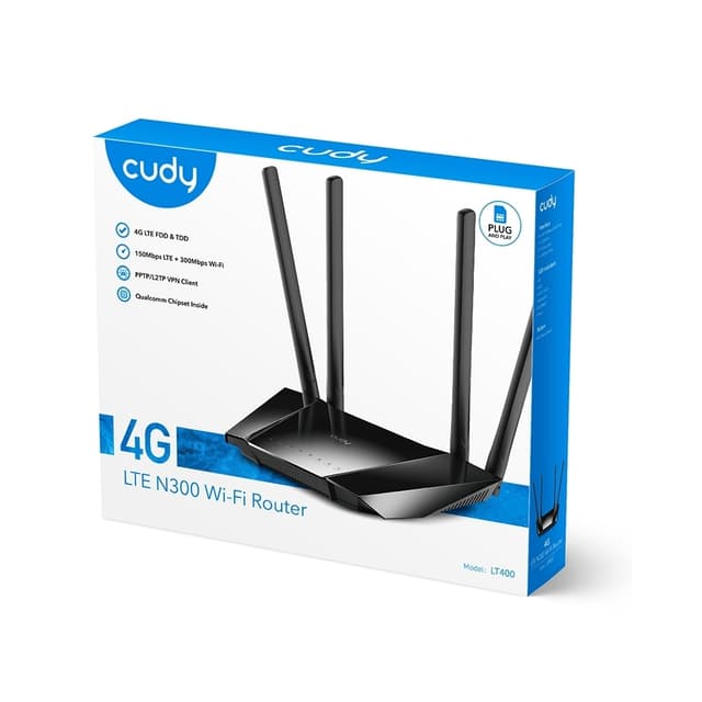 CUDY 4G Router LT400 Cat4 N300