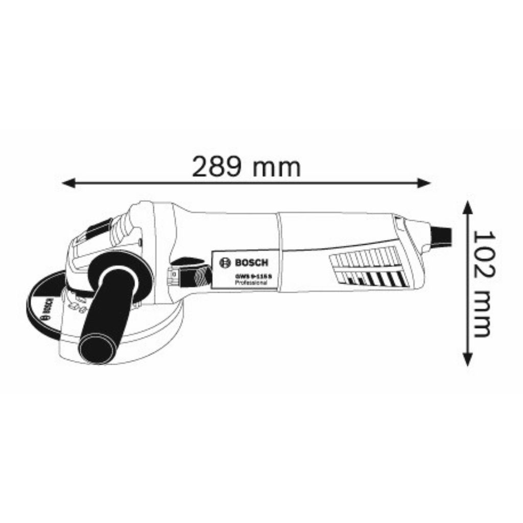 Bosch GWS 9-115 S Haakse slijpmachine in Koffer - 0601396103