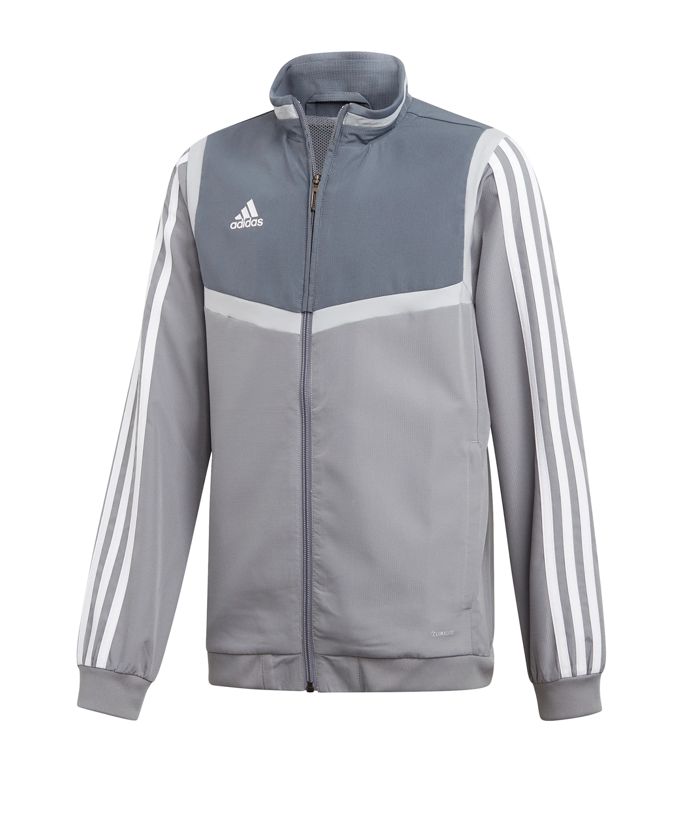 adidas Tiro 19 Präsentationsjacke Kids Grau Weiss