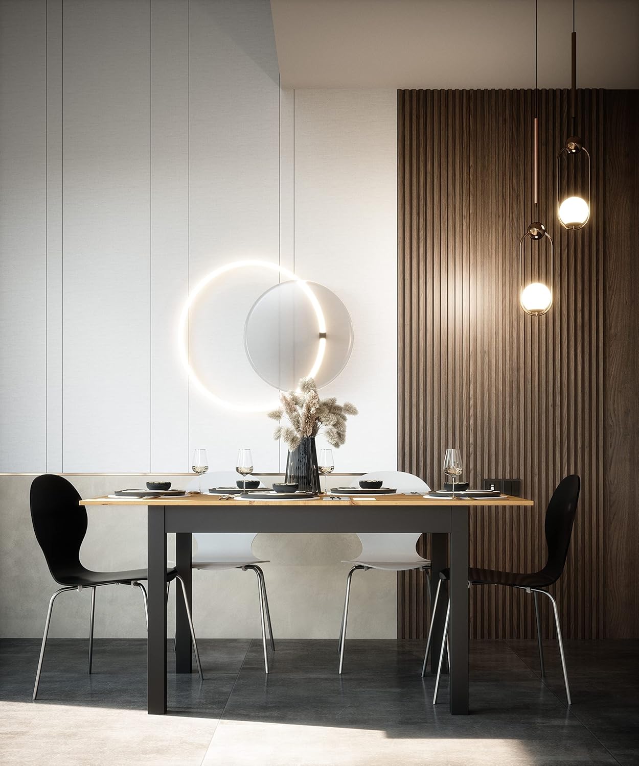 Newfurn Esstisch Tisch Wildeiche Esszimmertisch Küchentisch Speisetisch II 120x76,5X 70 cm (BxHxT)