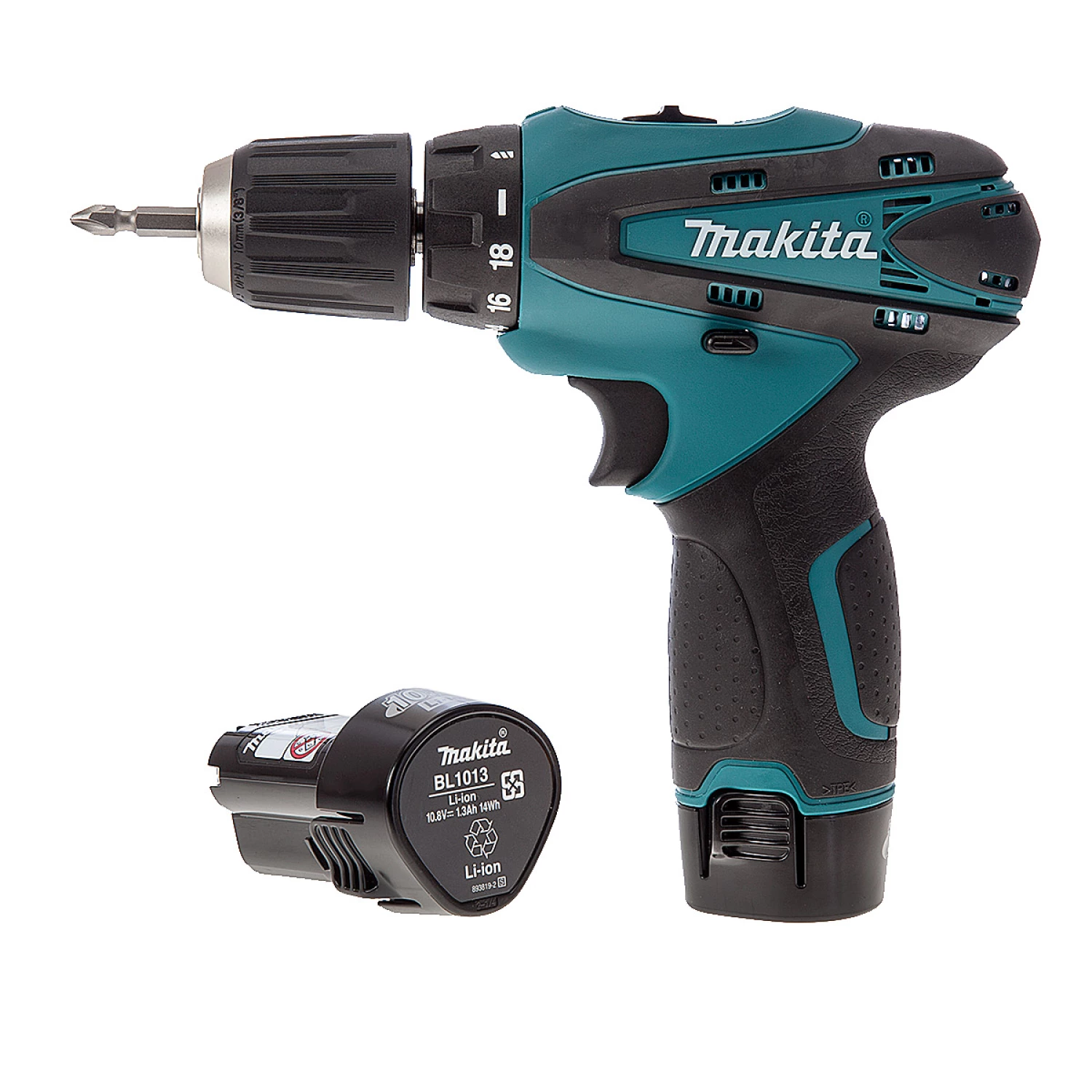Makita DF330DWE 10.8V Li-Ion accu boor-/schroefmachine set (2x 1.3Ah accu) in koffer