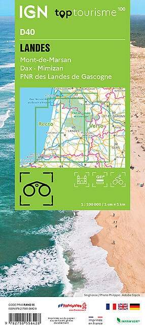 IGN - LANDES D40 TOP TOURISME 100 IGN