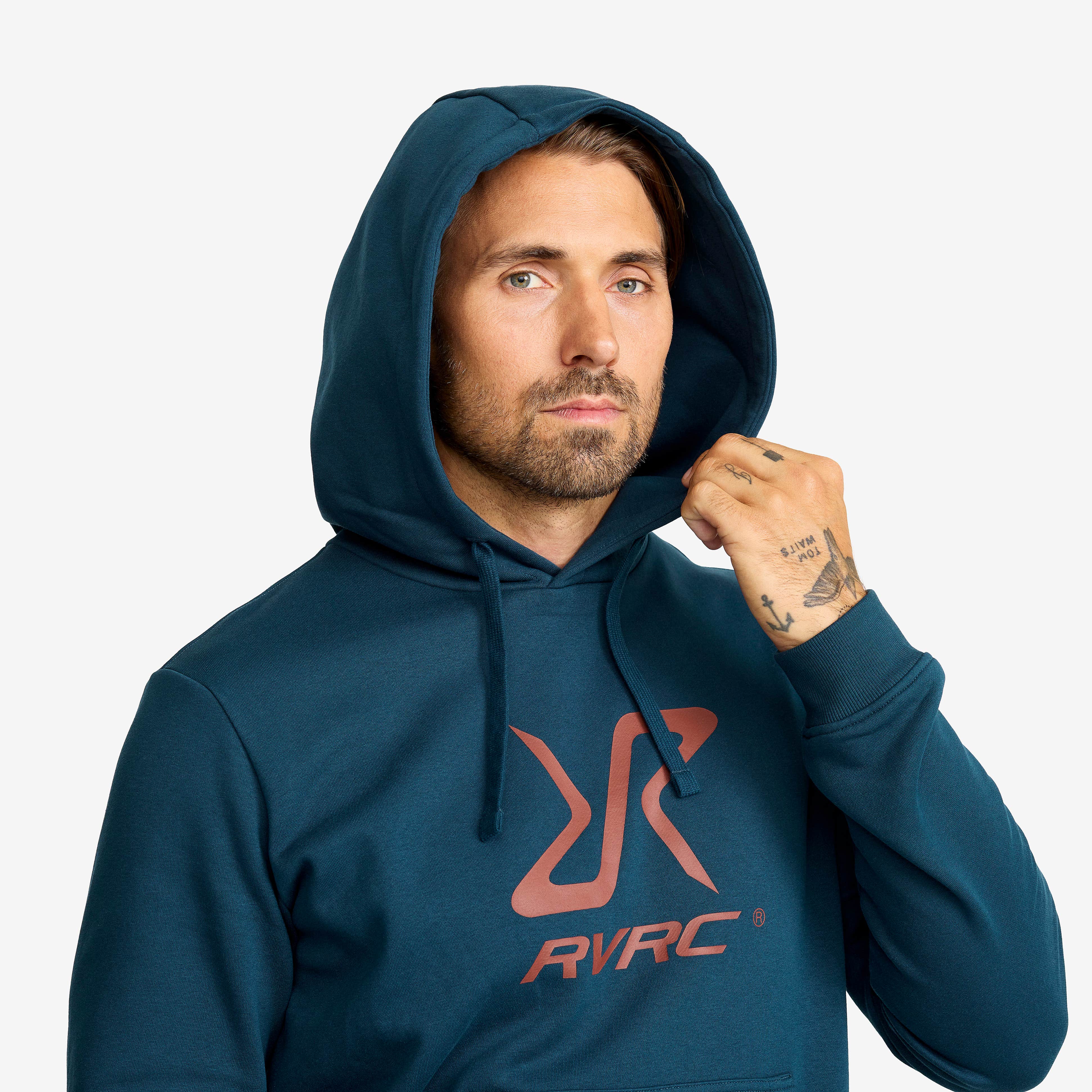 RVRC Hoodie Herre Moonlit Ocean/Smoked Paprika