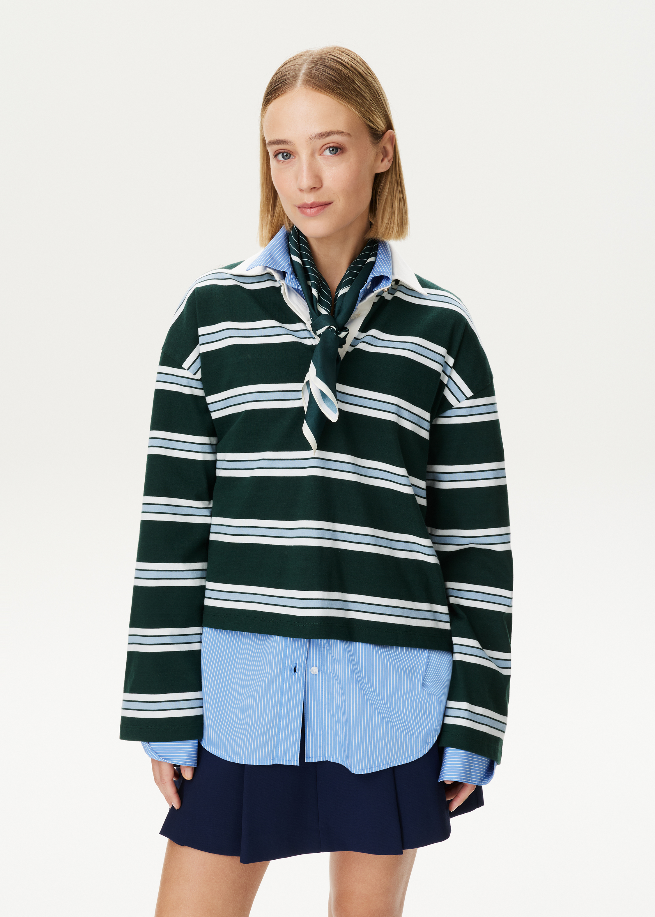 Gestreepte polo t-shirt