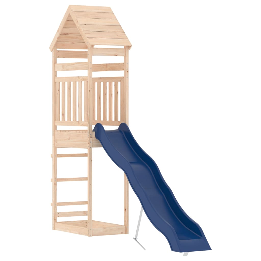 Aire de jeux d'extérieur balançoires toboggan portiques robuste jeux jardin 55 x 292 x 264 cm bois de pin massif