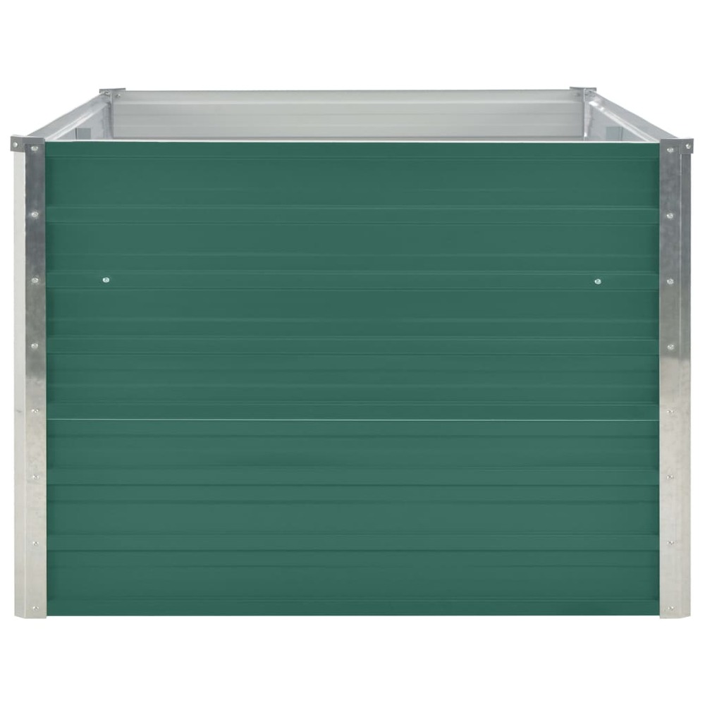 Jardinière 160 x 80 x 45 cm acier galvanisé vert