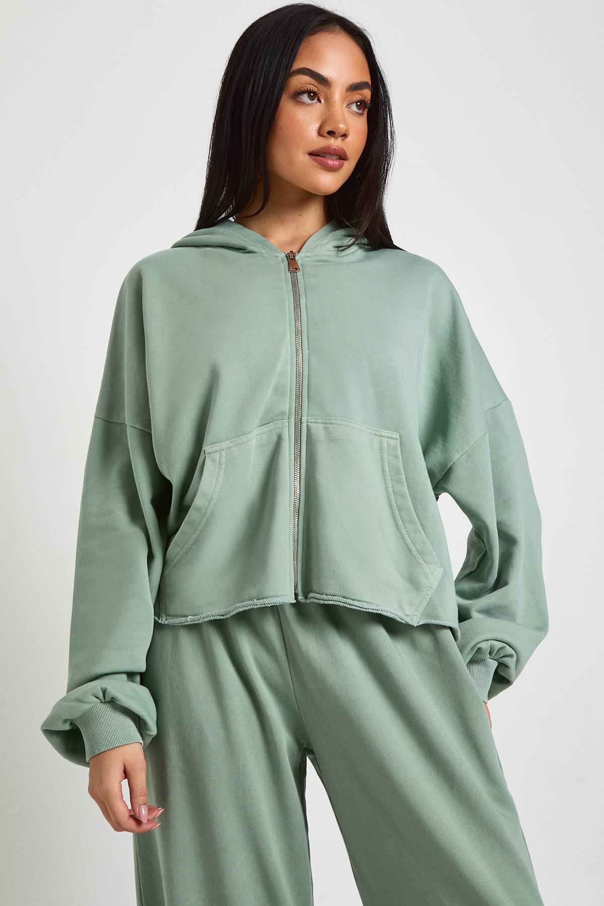 boohoo Ensemble De Jogging Jambe Droite À Finition Délavée Et Ourlets Usés