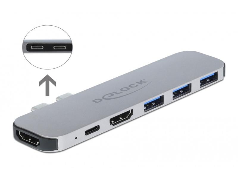 Delock Dockingstation 87753 für MacBook 2x Dual HDMI 4K / USB-C PD/ 3x USB-A