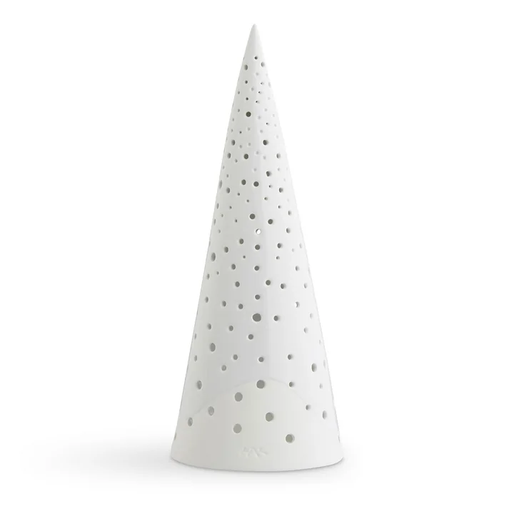 Kähler Design - Nobili Teelichtleuchter Kegel, 30 cm / schneeweiss