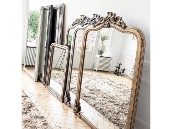 Grand miroir rectangulaire Bois Argent - Les Miroirs D'Interior'S Interior's