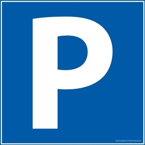 Panneau de signalisation de parking - Lettre P - PVC robuste