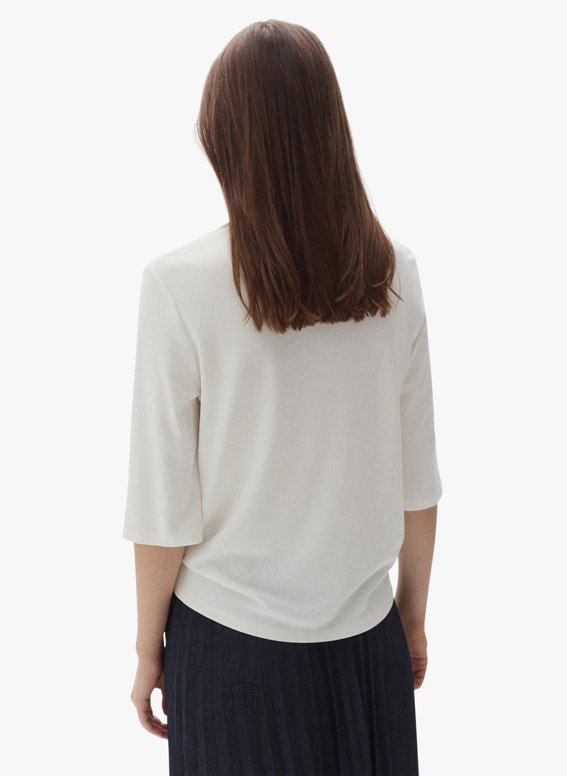 ELISA - Top col classique ample | Blanc