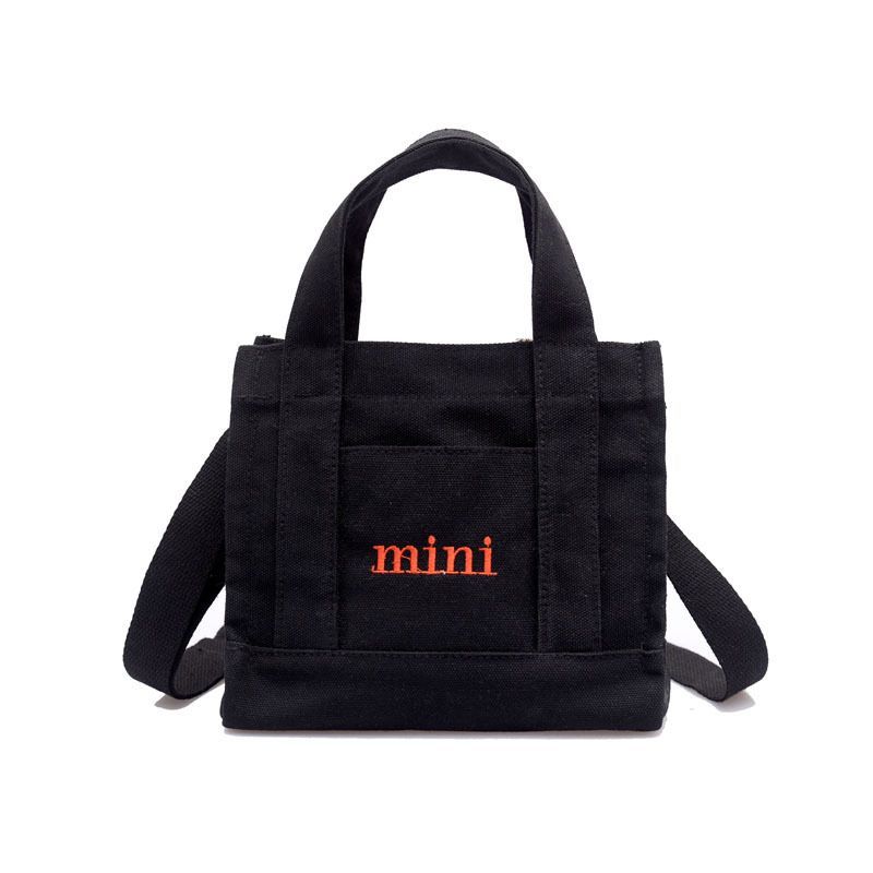 Mayanne - Mini-belettering geborduurde canvas draagtas