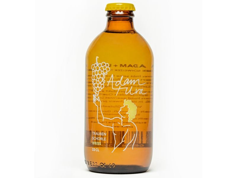 Adam & Uva Schweizer Trauben Schorle Weiss 0.33 l Alkoholfreier Traubensaft mit Sprudel