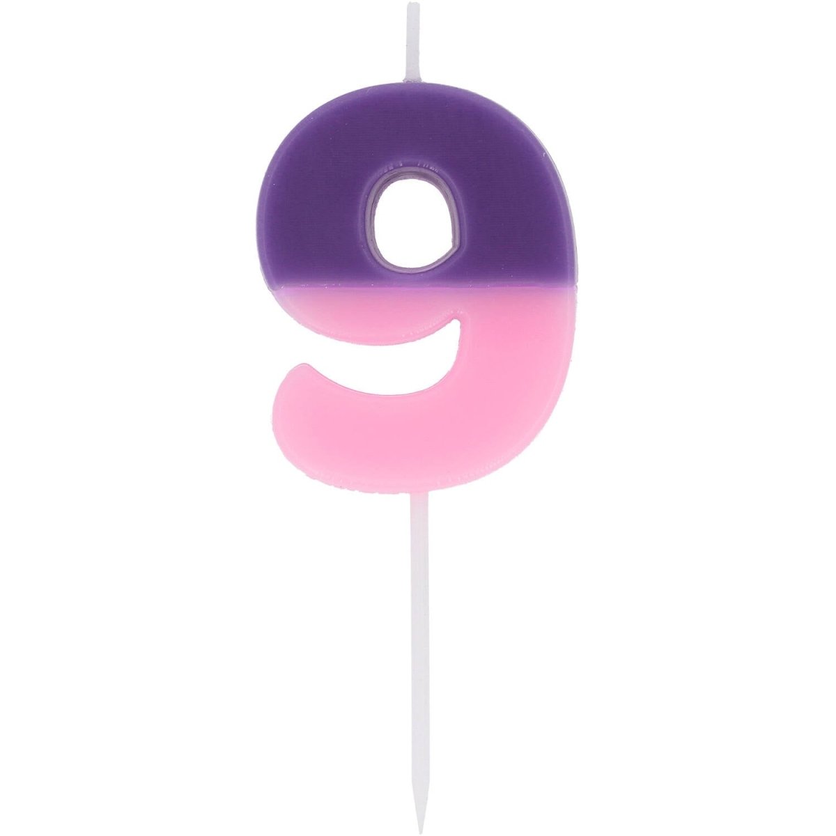 9 Jaar Kaars Paars Roze 9cm