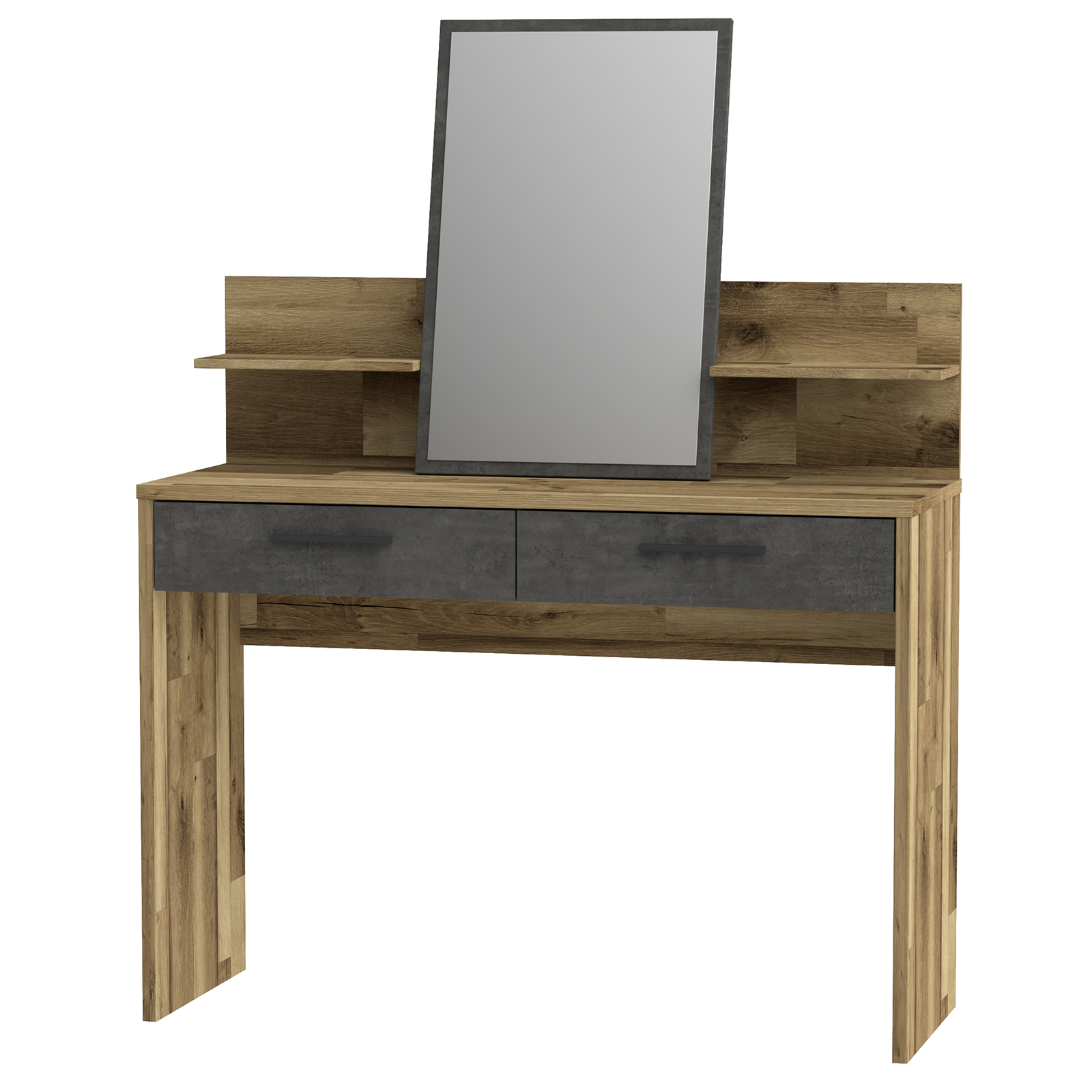 Schminktisch - Stabeiche - Betonoptik - 115 cm