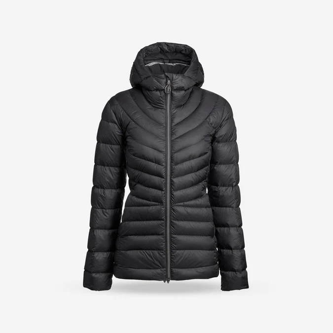 Decathlon Forclaz - Jaqueta puffer feminina com capuz Forclaz MT500