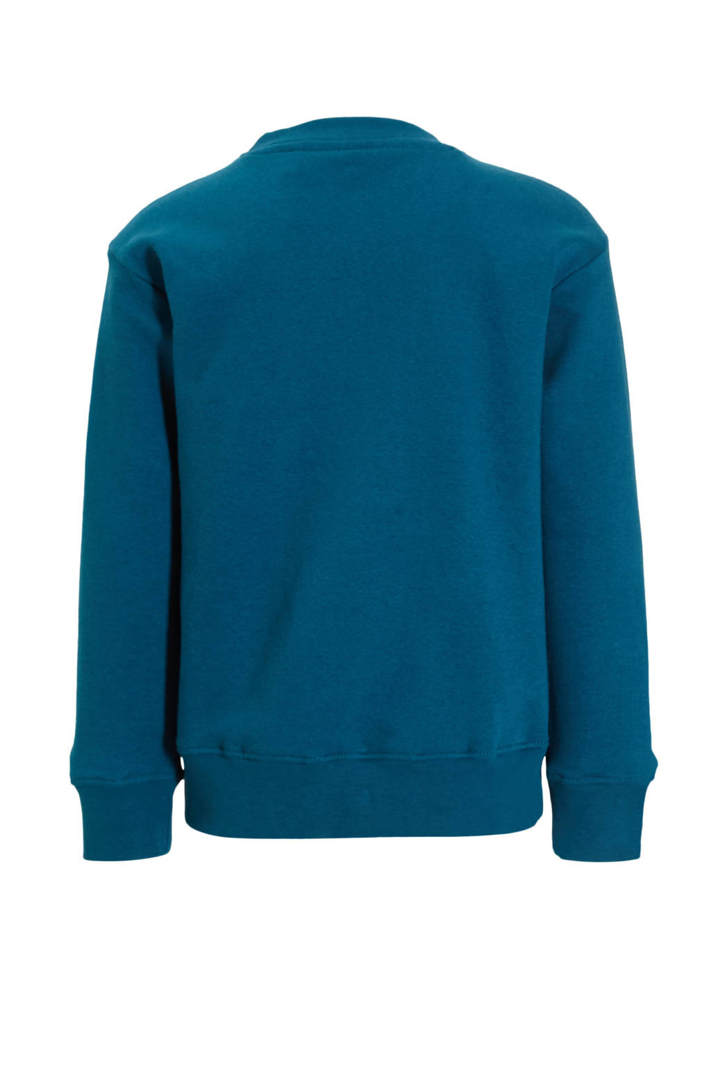 anytime sweater met printopdruk blauw