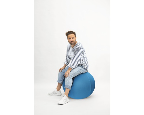 Opblaasbare oefenbal/gymnastiekbal/zitbal, mesh, petrol, Ø 65 cm