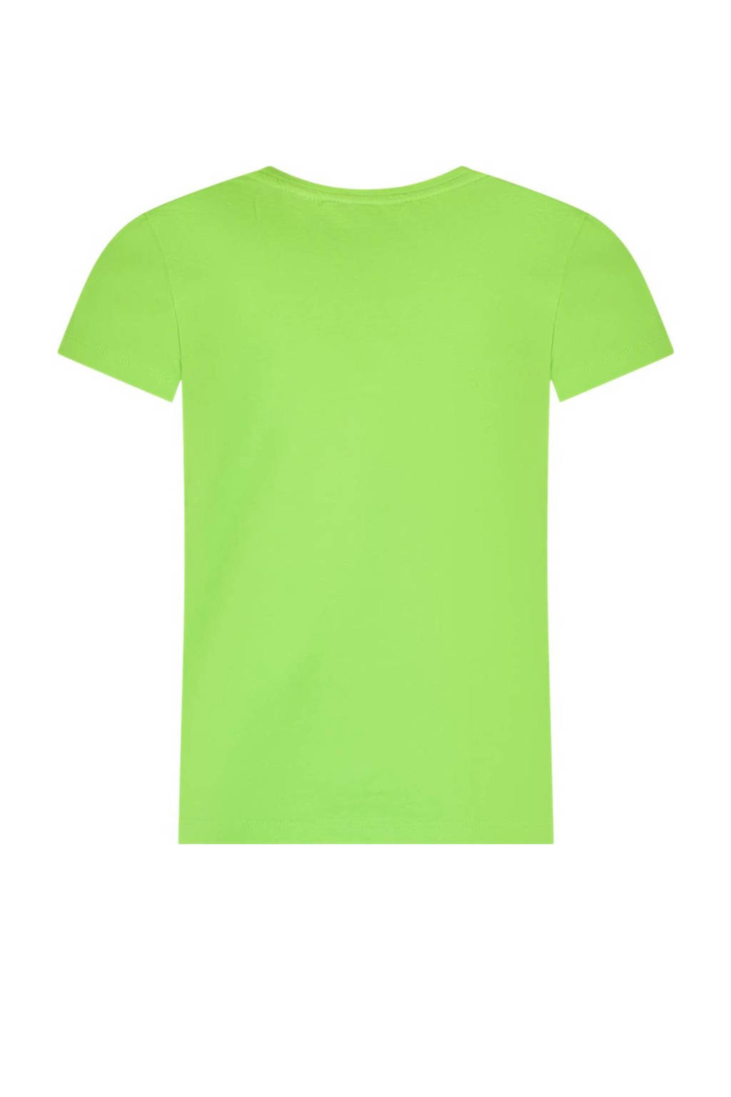 TYGO & vito T-shirt Jayla met tekst felgroen
