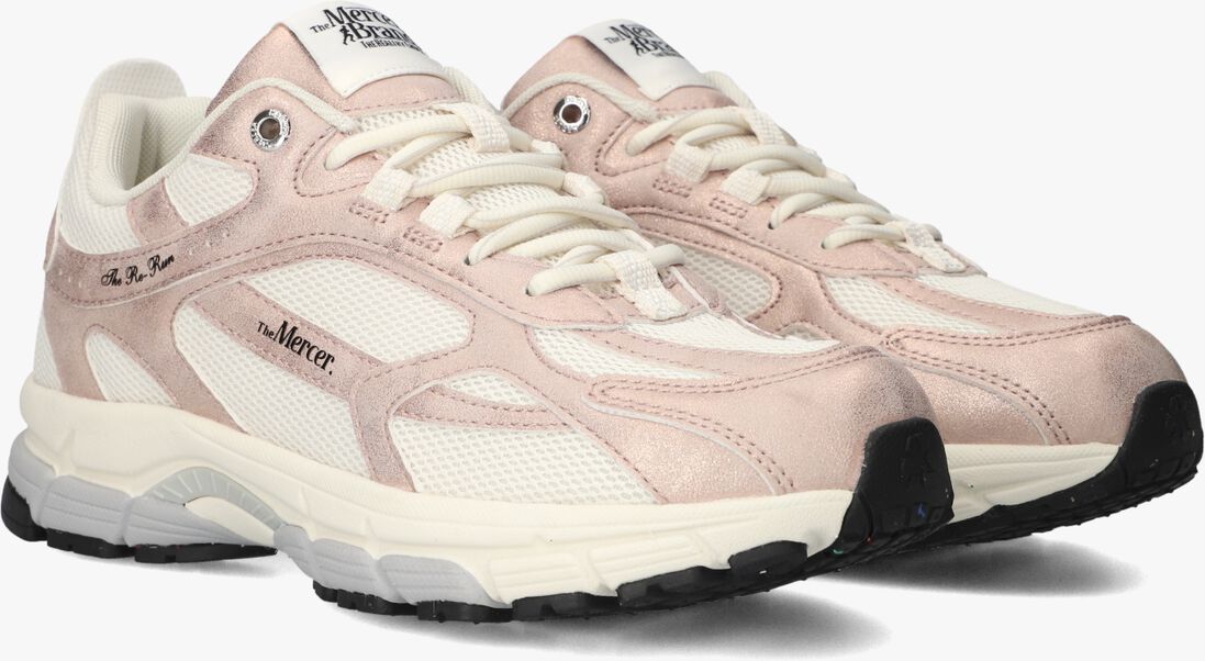 roze mercer amsterdam lage sneakers the re-run metallic
