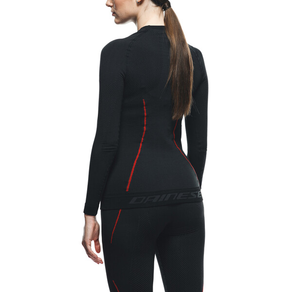 Dainese - T-shirt Thermique Femme Thermo LS Lady Noir / Rouge