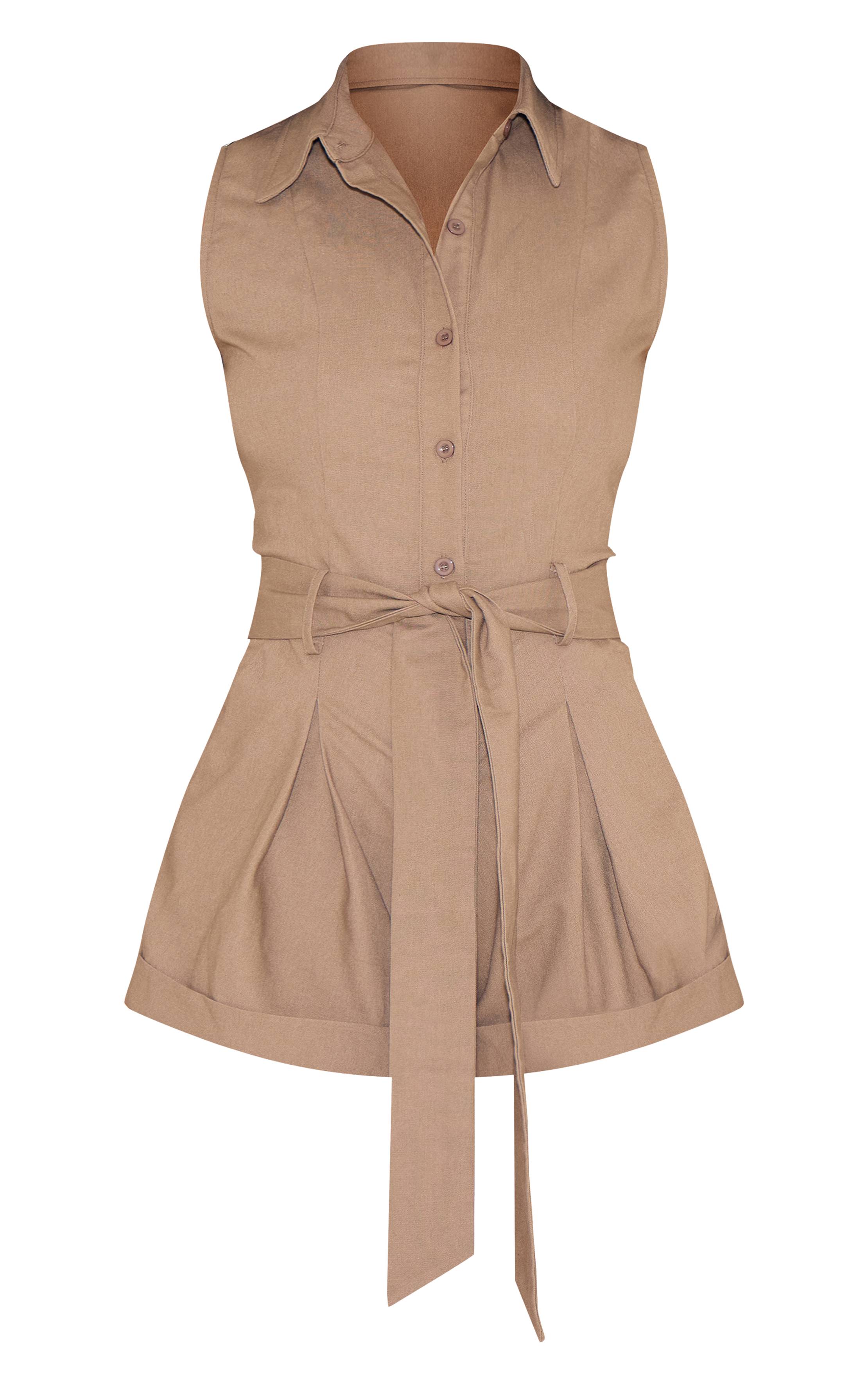 Moka Combi-short Sans Manches En Tissu Tissé Avec Poches