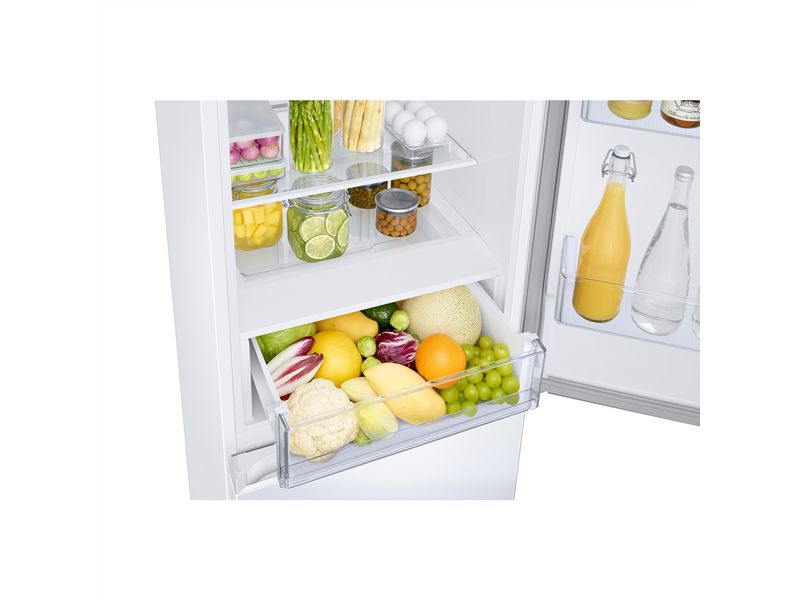 Samsung Kühl-Gefrierkombination RB34C600DWW/WS Rechts Freistehendes Kombigerät mit Kühlschrank oben und Gefrierschrank unten