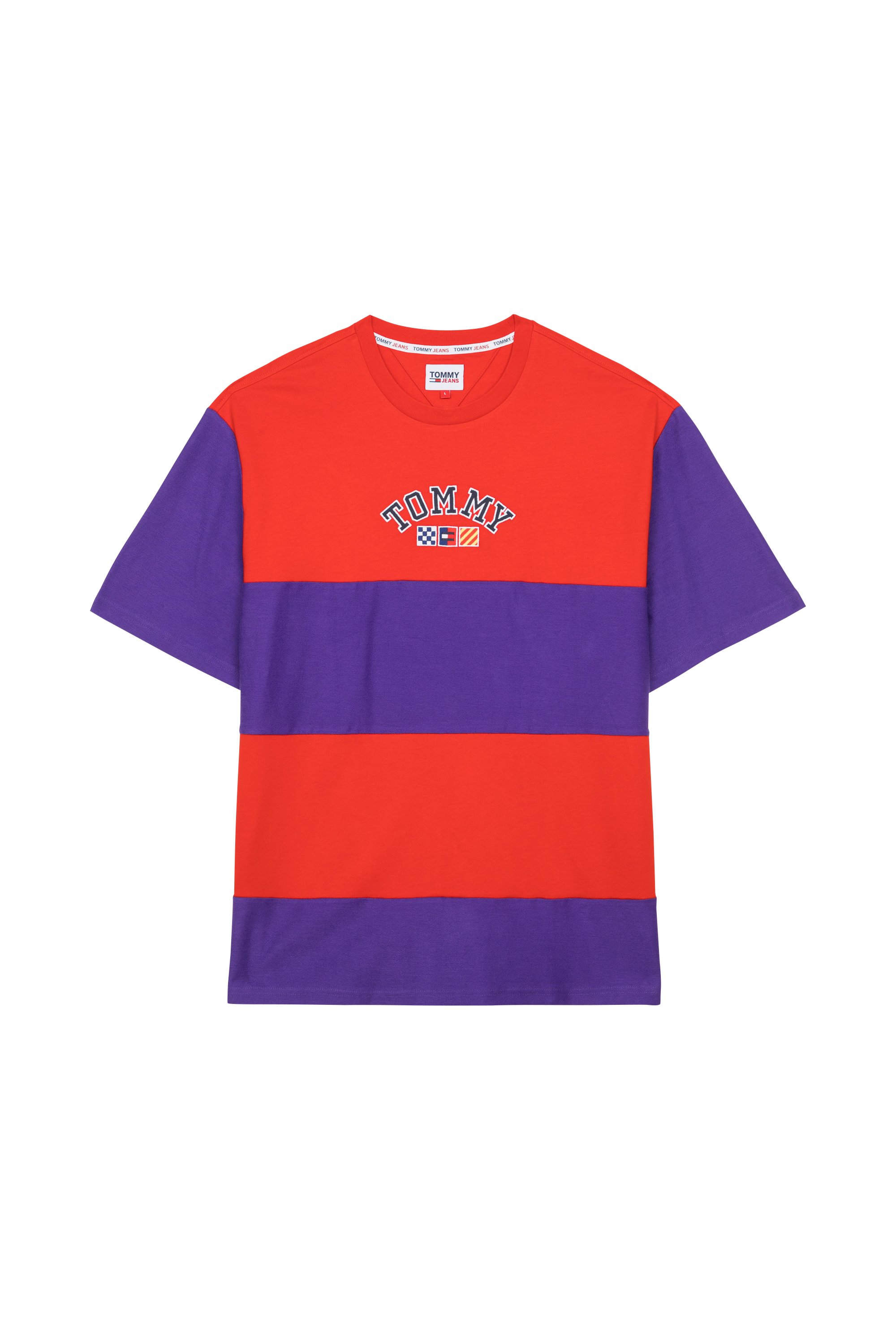 TOMMY JEANS T-shirt TJM TEXTURE BLOCKED Rouge