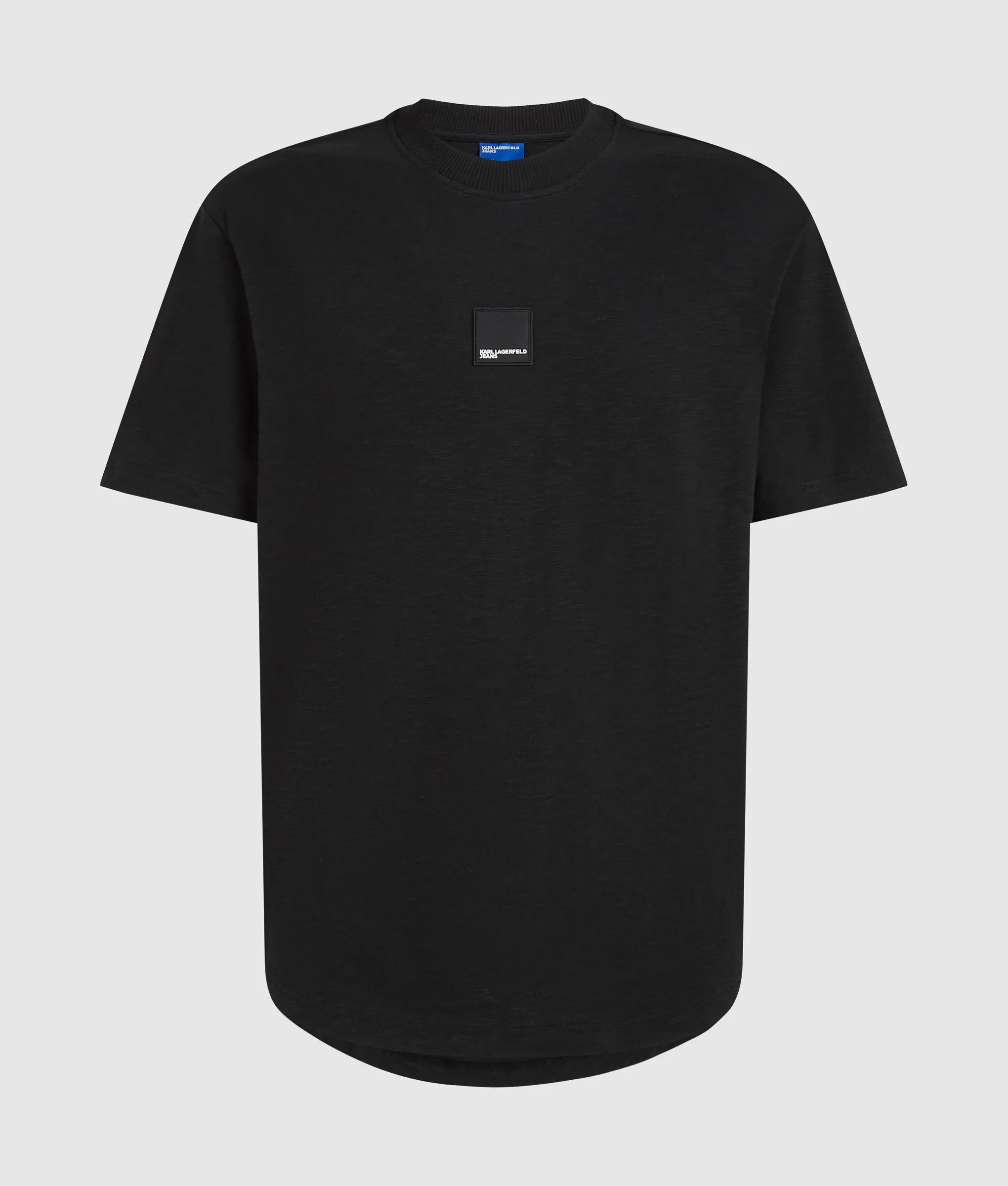 T-shirt met gebogen zoom