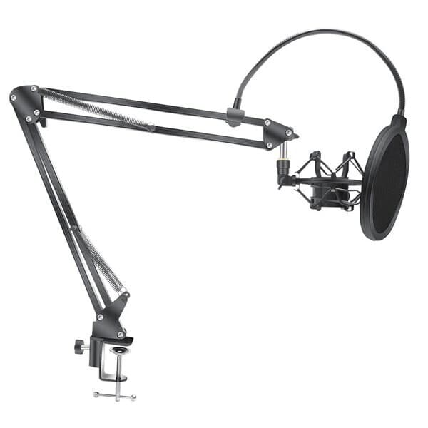 Bordstativ til mikrofon med popfilter