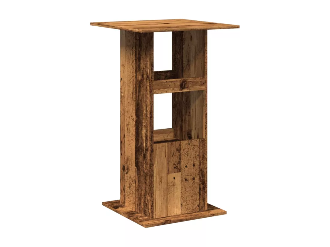 Table de bar avec rangement vieux bois bois d’ingénierie