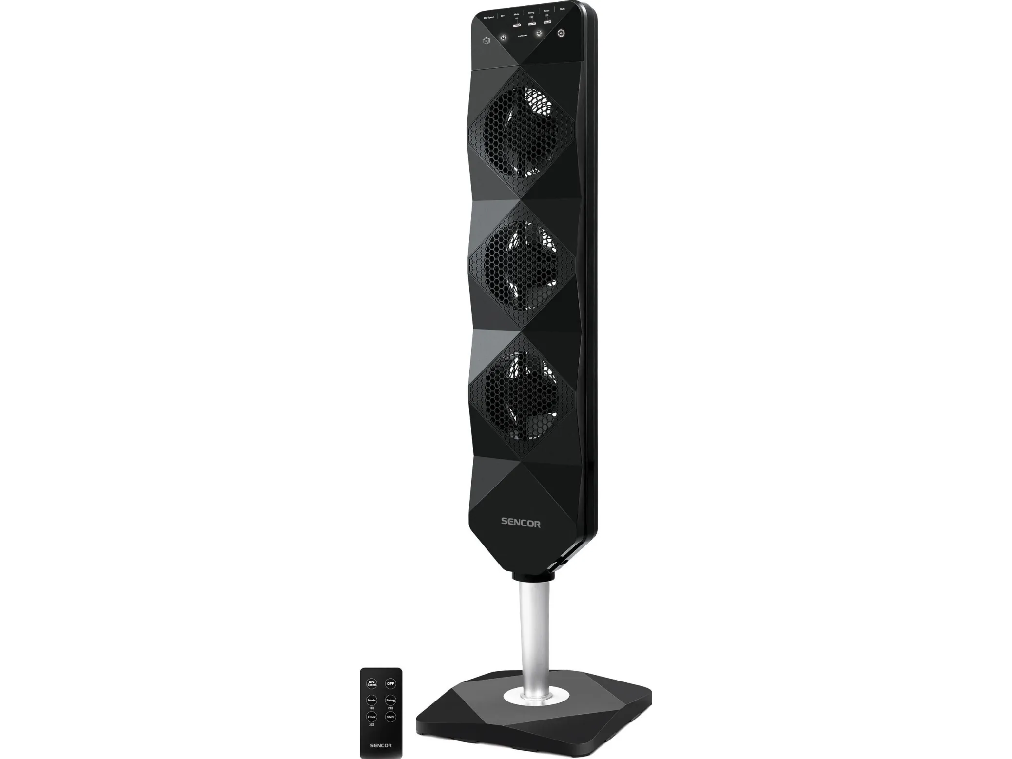 Sencor SFN 5040BL - Køleventilator - gulvstående - 15 cm - sort