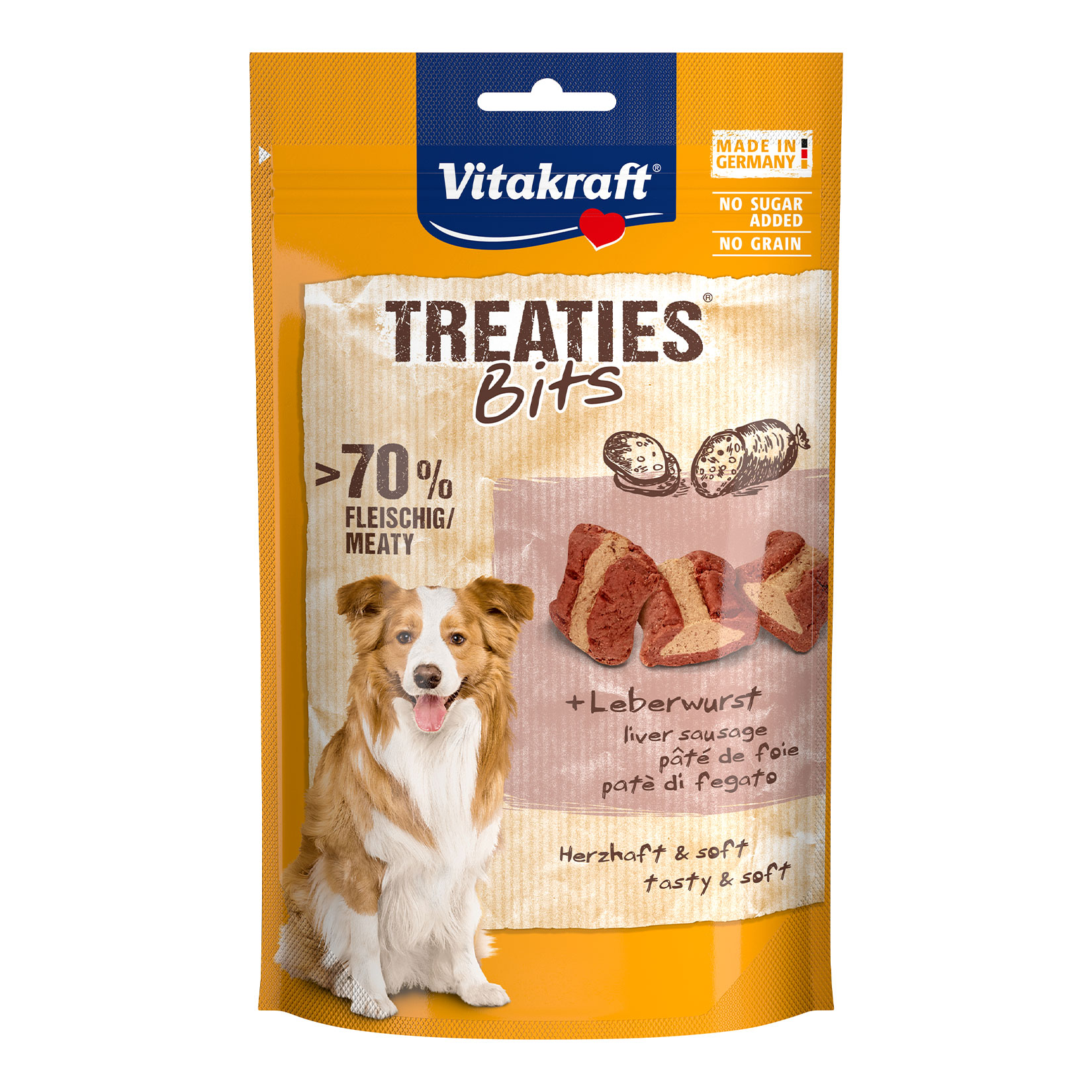 Vitakraft Snack Treaties Bits Leberwurst 120 g, 6er Pack